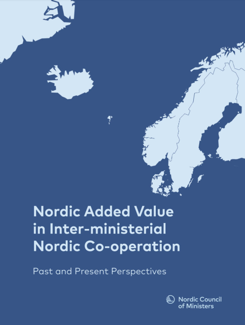 Report cover with title and map of Nordic countries