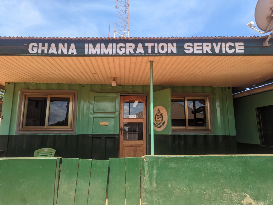 Immigration service building in Ghana