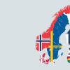 Landekort over Norden og Baltikum